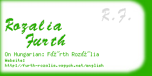 rozalia furth business card